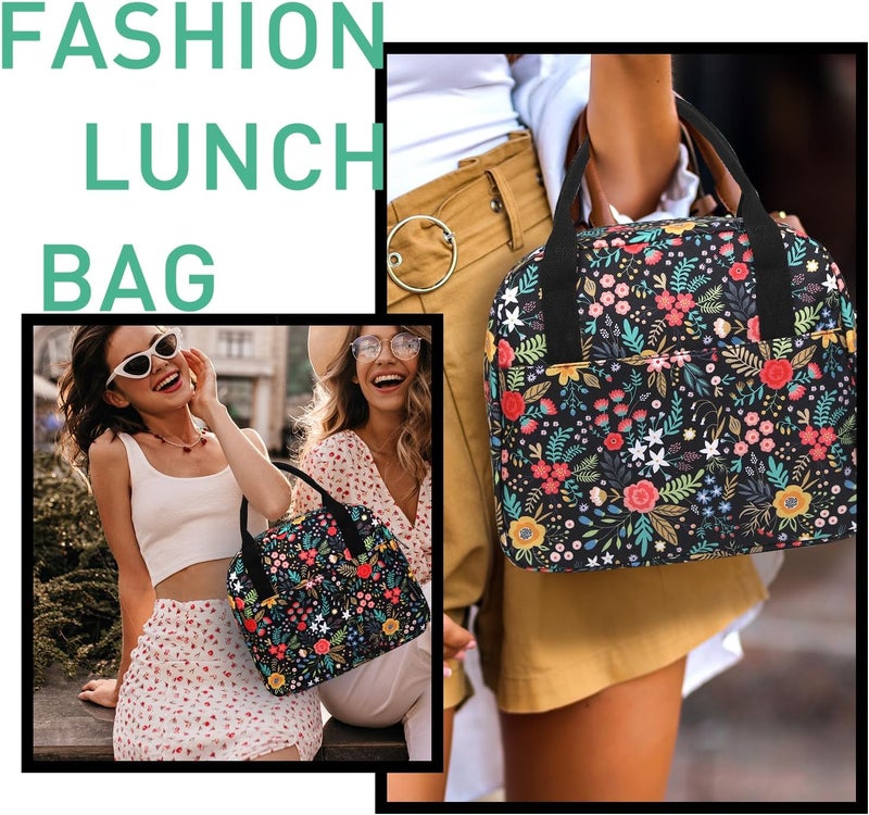VLM Lunch Bag,Lunch Box for Women Men,Reusable Insulated Lunch Tote,Small Leakproof Cute Lunch Cooler with High Capacity for Work,Picnic,Camping - Image 5